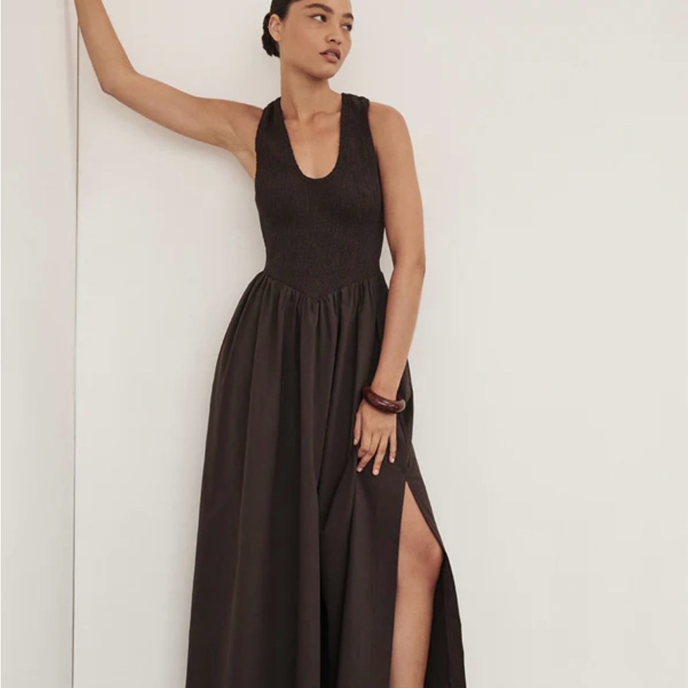 DISSH Florence Burnt Chocolate Cotton Midi Dress
